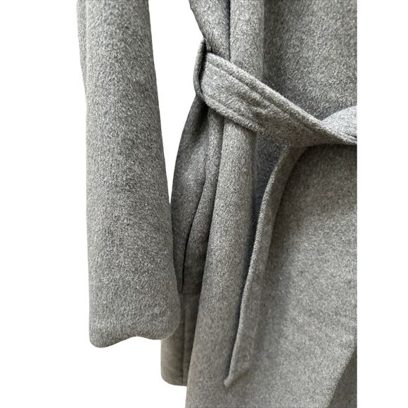 Pim + Larkin Wool And‎ Poly Wrap Coat Grey Womens Large - Picture 14 of 16